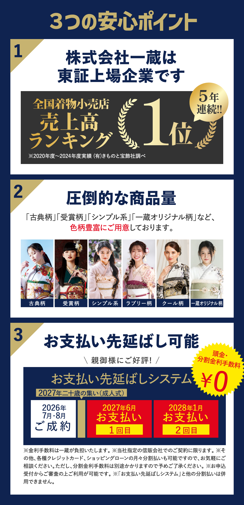 3つの安心ポイント